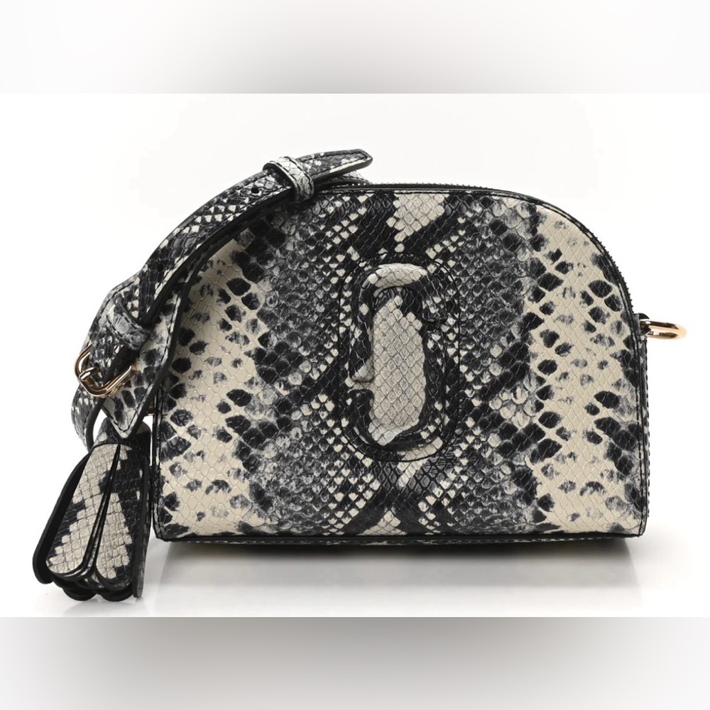 PRE LOVED Marc Jacob Python-Embossed Shutter Came… - image 11